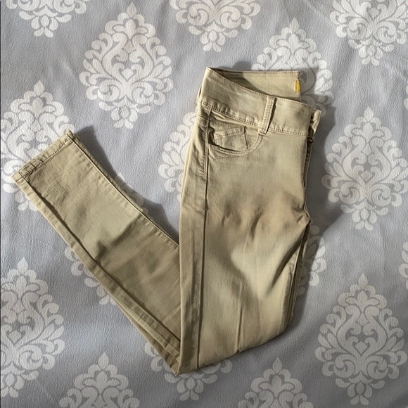 Hailey - Khaki Straight Leg Pants - Picture 1 of 6